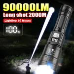 High-Power Rechargeable LED Tactical Flashlight 2024