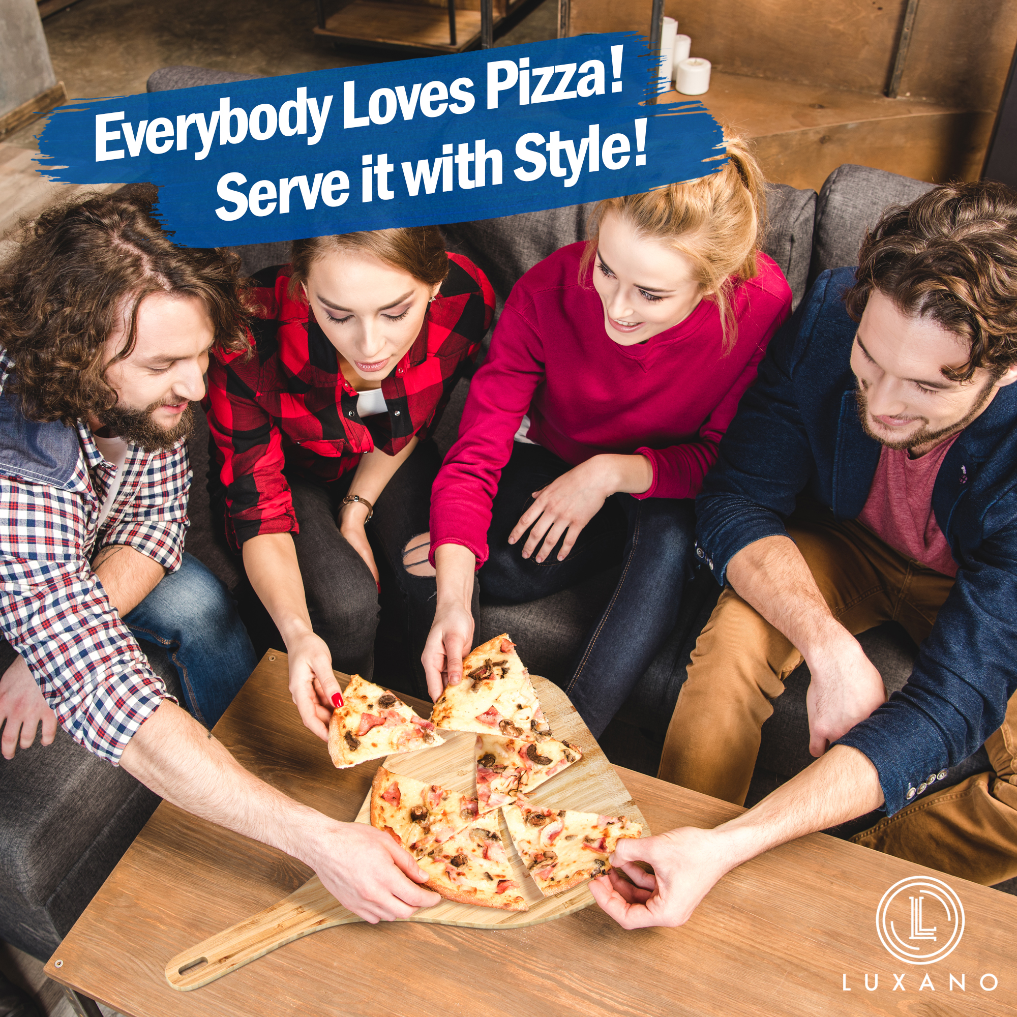 12-Inch Long Wood Pizza Peel