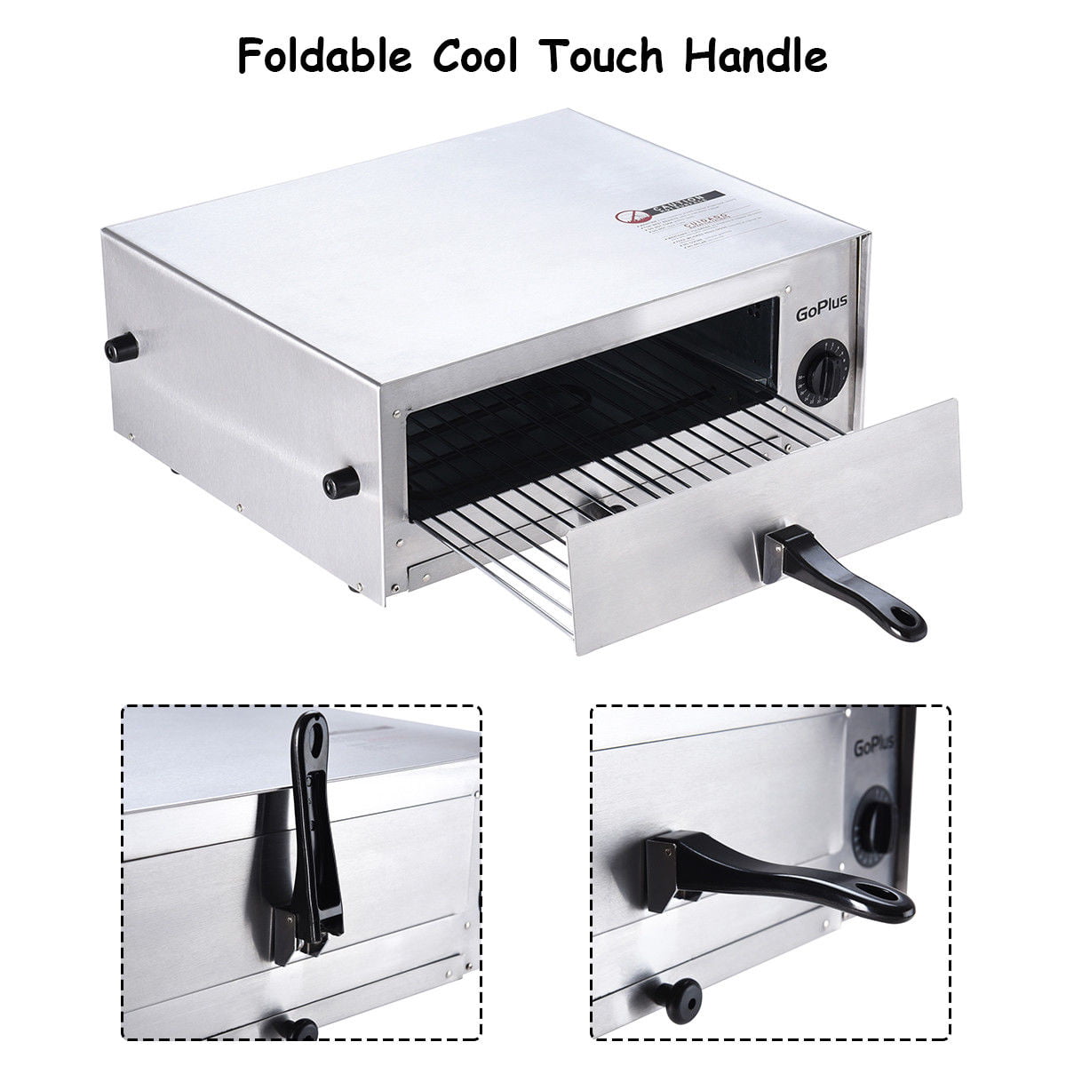 Goplus Pizza Convection Oven Snack Pan Stainless Steel