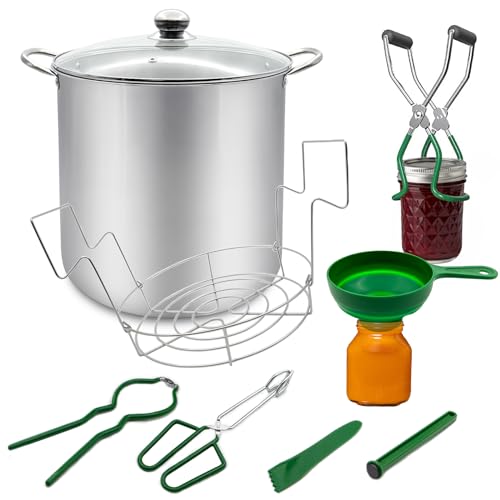 BHUJIA 21.5 QT Stainless Steel Water Bath Canner Kit