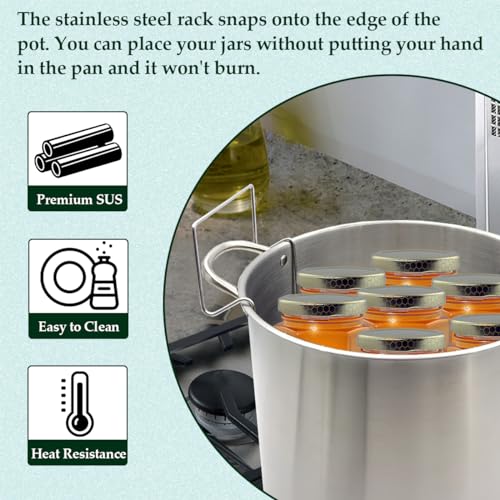 BHUJIA 21.5 QT Stainless Steel Water Bath Canner Kit