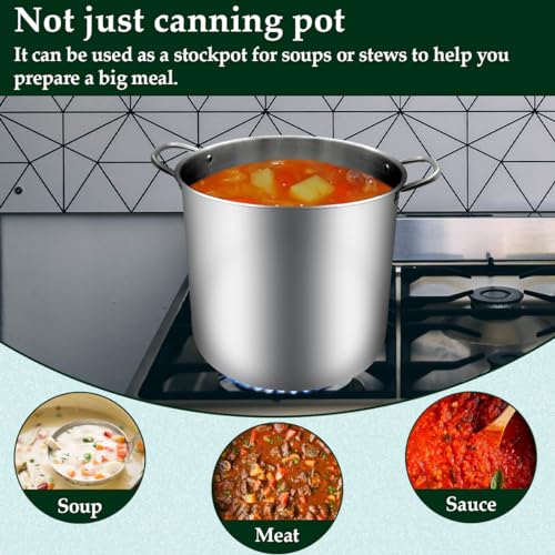 BHUJIA 21.5 QT Stainless Steel Water Bath Canner Kit