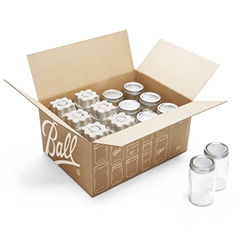 12 Pack Clear Wide Mouth Canning Jars 32oz