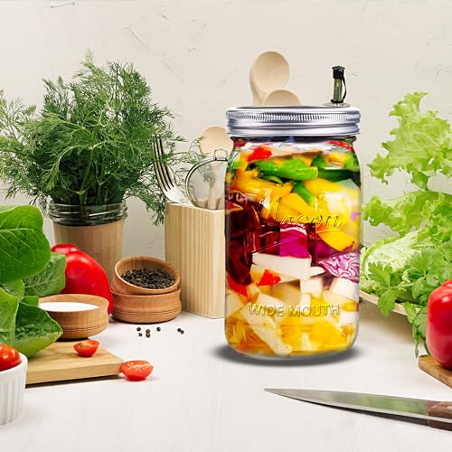 12-Pack 32 oz Wide Mouth Mason Jars