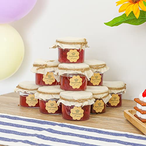 Mini Mason Jars 4oz - 8 Pack, Regular Mouth