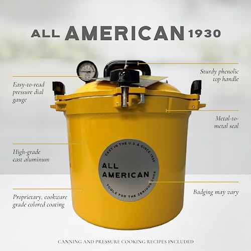 All American 21.5qt Pressure Cooker/Canner - Mustard