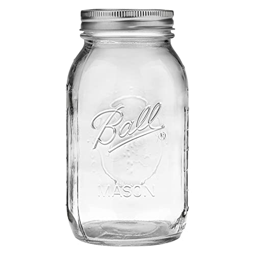 6 Ball Wide Mouth Quart Glass Canning Jars
