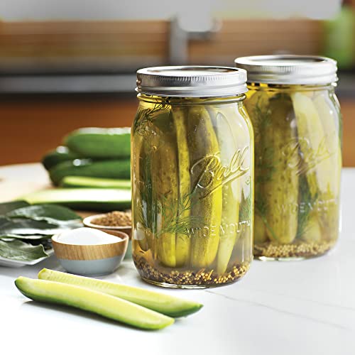 12 Pack Clear Wide Mouth Canning Jars 32oz