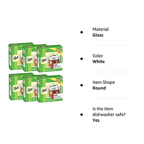Ball Regular Mouth Jar Lids - 6 Pack