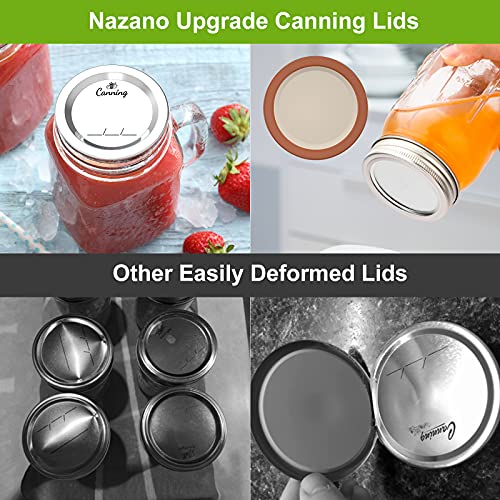 200 Regular Mouth Canning Lids, Reusable Leak Proof