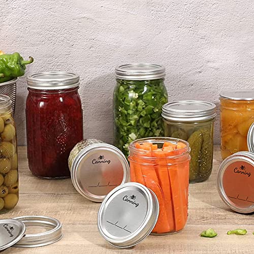 200 Regular Mouth Canning Lids, Reusable Leak Proof