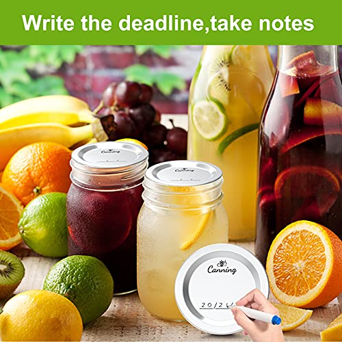 200 Regular Mouth Canning Lids, Reusable Leak Proof