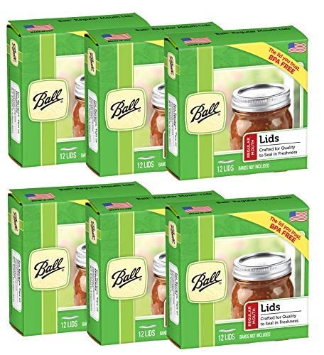Ball Regular Mouth Jar Lids - 6 Pack