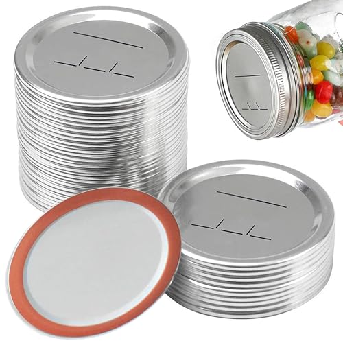 24-Pack Regular Mouth Canning Jar Lids - Leak Proof