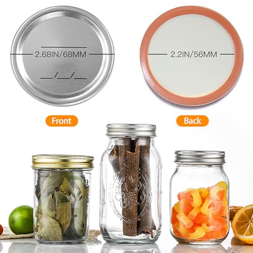 24-Pack Regular Mouth Canning Jar Lids - Leak Proof