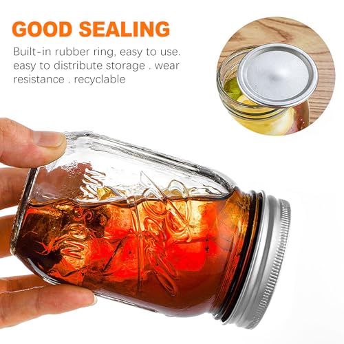 24-Pack Regular Mouth Canning Jar Lids - Leak Proof