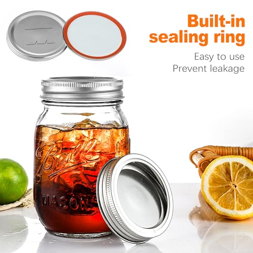 24-Pack Regular Mouth Canning Jar Lids - Leak Proof
