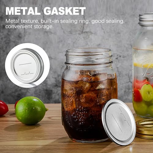 24-Pack Regular Mouth Canning Jar Lids - Leak Proof