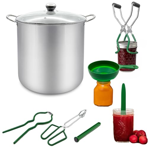 BHUJIA 21.5 QT Stainless Steel Water Bath Canner Kit