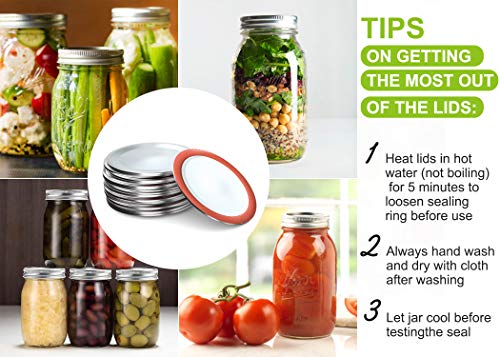 Regular Mouth Canning Lids for Ball, Kerr Jars - 24 Pack