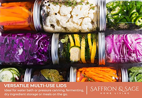Saffron & Sage Wide Mouth Canning Lids - 100 Count