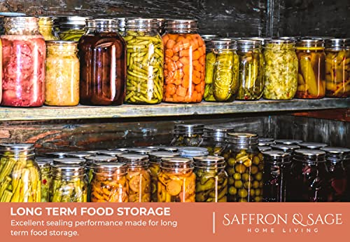 Saffron & Sage Wide Mouth Canning Lids - 100 Count