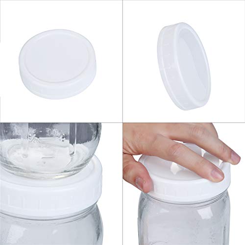 24 Regular Mouth Plastic Storage Caps for Mason Jars