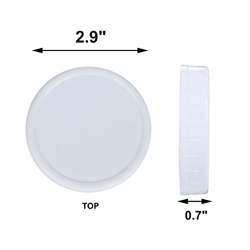 24 Regular Mouth Plastic Storage Caps for Mason Jars