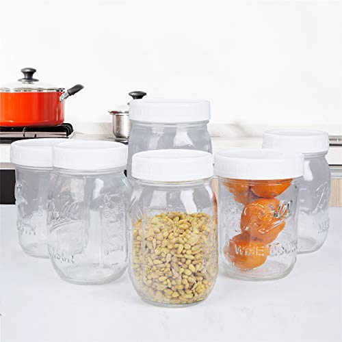 24 Regular Mouth Plastic Storage Caps for Mason Jars