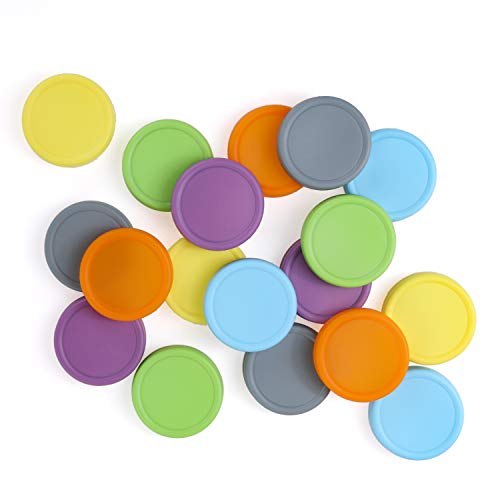 Aozita 18 Pack Colored Mason Jar Lids for Regular Mouth Jars