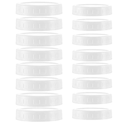 STARUBY 16Pcs Plastic Storage Caps for Mason Jars