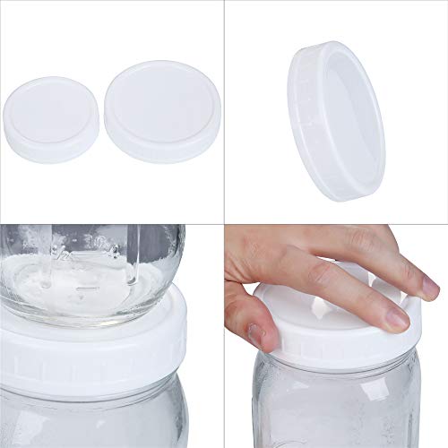 STARUBY 16Pcs Plastic Storage Caps for Mason Jars