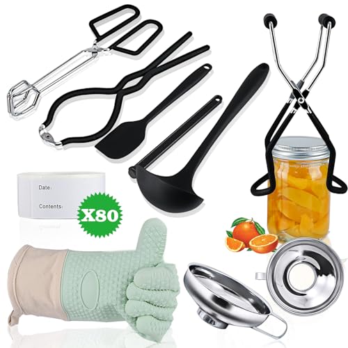 8 Essential Canning Tools Starter Kit - Black