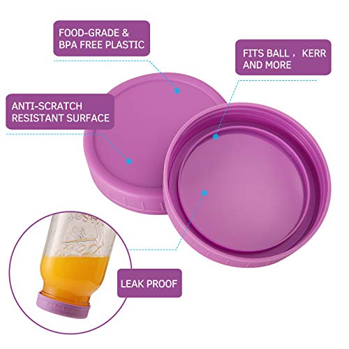 16 Pack Colored Wide Mouth Mason Jar Lids