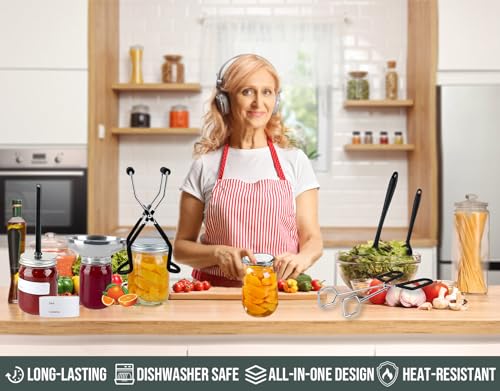 8 Essential Canning Tools Starter Kit - Black