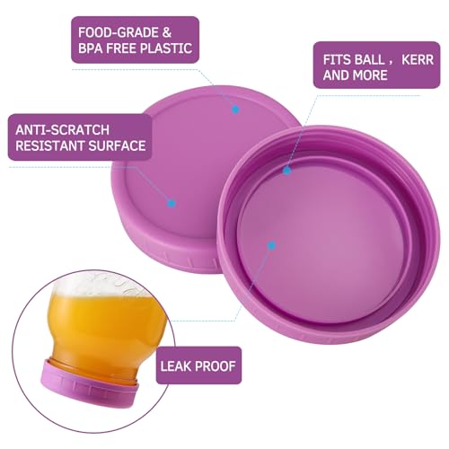 12 Pack Multicolor REGULAR MOUTH Mason Jar Lids