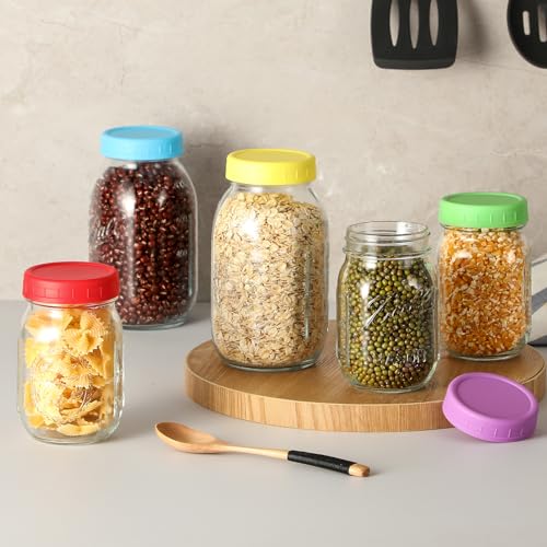 12 Pack Multicolor REGULAR MOUTH Mason Jar Lids