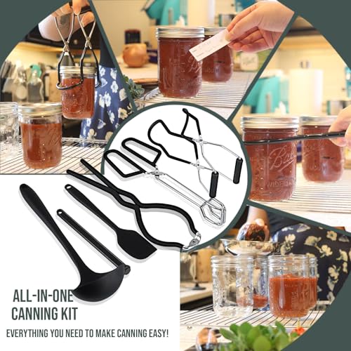 8 Essential Canning Tools Starter Kit - Black