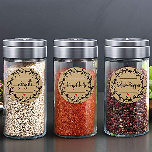 500 Pcs Wreath Design Self-Adhesive Jar Labels