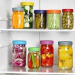 Colorful Wide Mouth Mason Jar Lids [8 Pack]