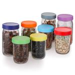 Colorful Wide Mouth Mason Jar Lids [8 Pack]