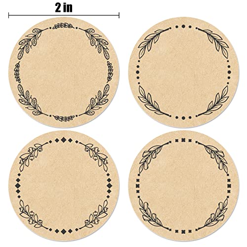 500pc 2" Kraft Sticker Labels for Canning Jars