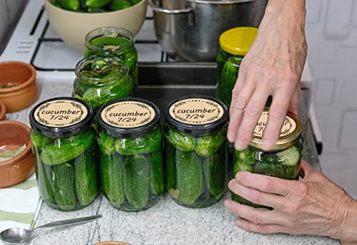 500pc 2" Kraft Sticker Labels for Canning Jars