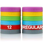 12 Pack Multicolor REGULAR MOUTH Mason Jar Lids