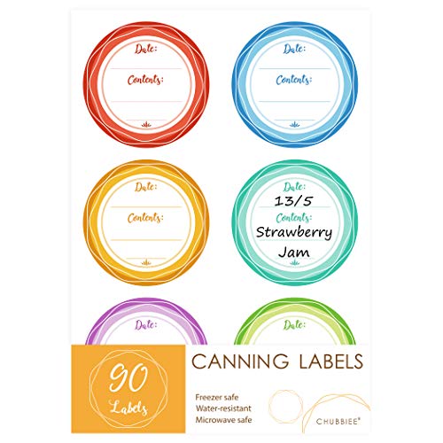Removable Waterproof Canning Labels for Mason Jars