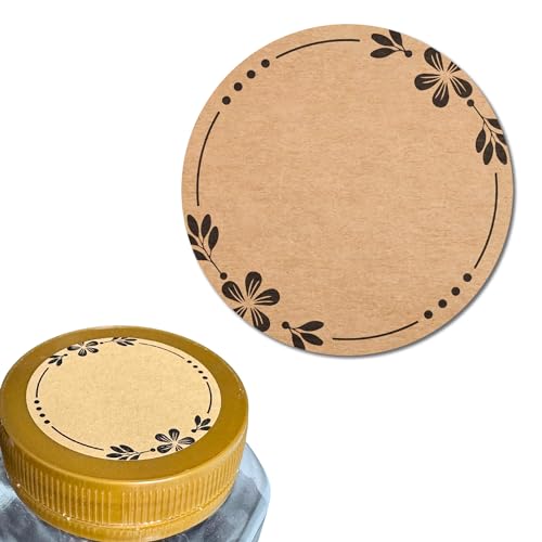 300, 2" Brown Kraft Canning Labels for Mason Jars