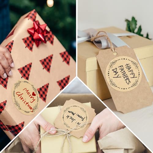 500pc 2" Kraft Sticker Labels for Canning Jars