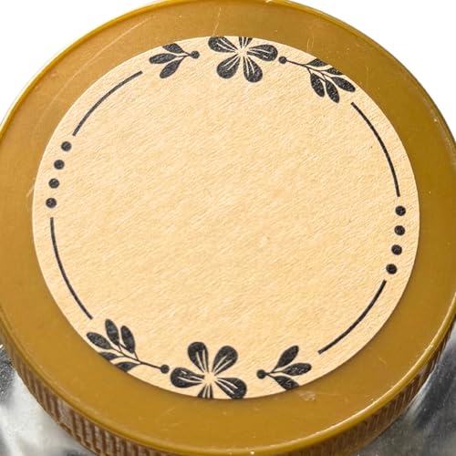 300, 2" Brown Kraft Canning Labels for Mason Jars