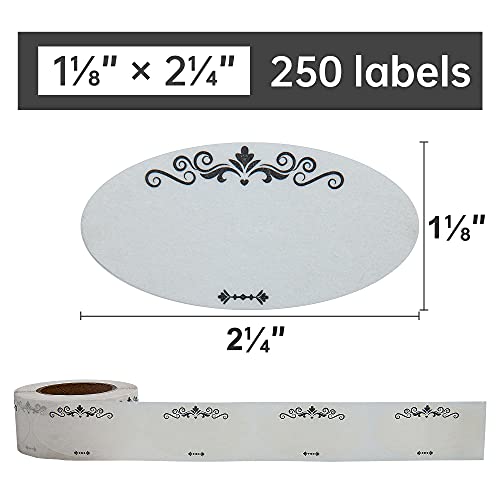 Dissolvable Canning Labels for Jars, 1 1/8x2 1/4, 250 Labels