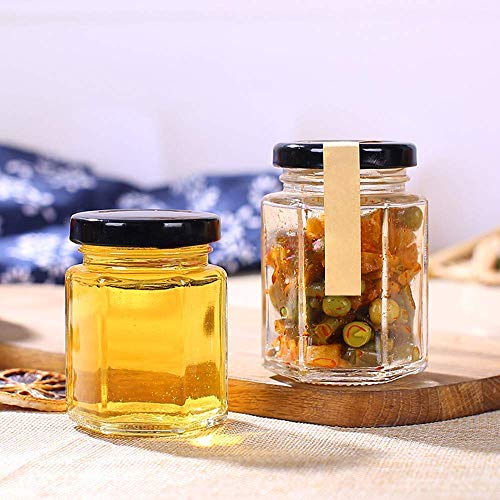 30 Pack Encheng 4 oz Clear Hexagon Canning Jars